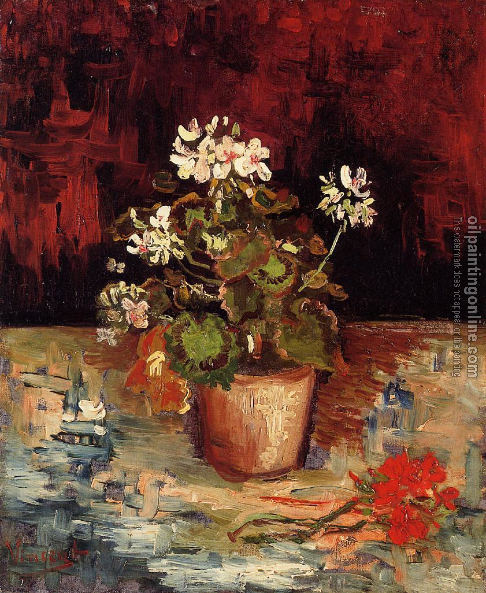 Gogh, Vincent van - Still Life, Geranium in a Flowerpot